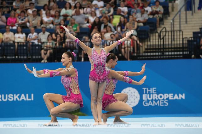 Первое золото: белорусские акробатки стали чемпионками II Европейских игр Первое золото: белорусские акробатки стали чемпионками II Европейских игр